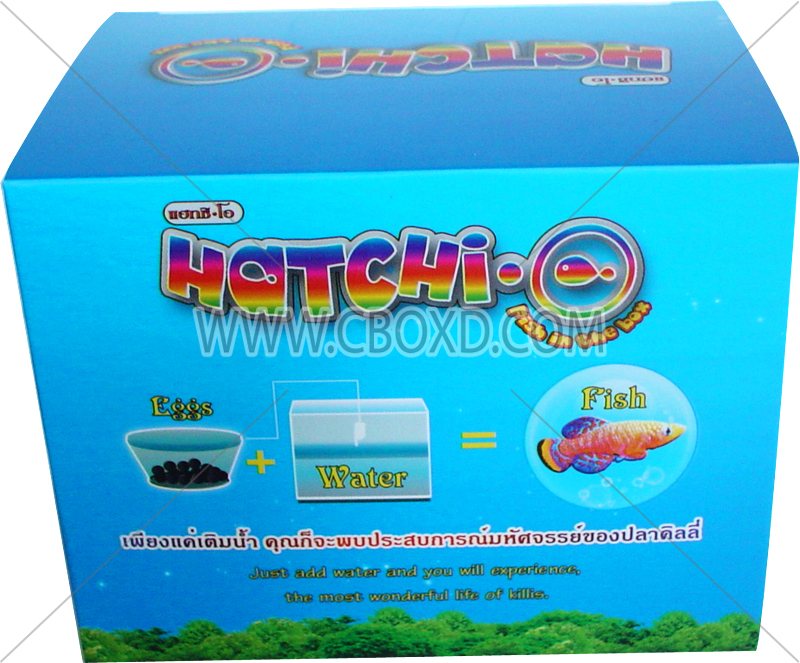 กล่องลูกฟูกพิมพ์สี่สีสดใส สินค้าวางขายในห้าง